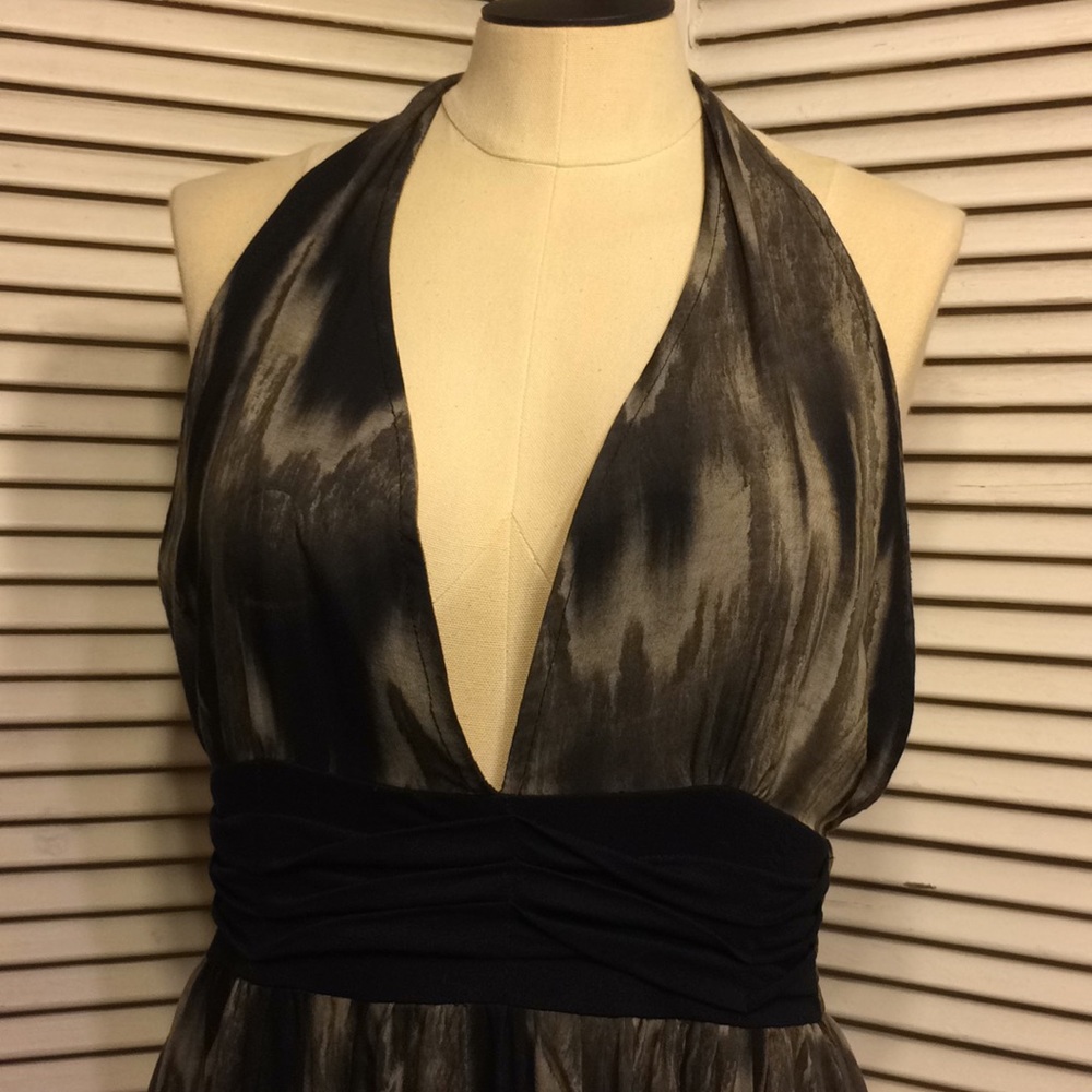 Summer halter dress beach coverup Taupe - Picture 1 of 7